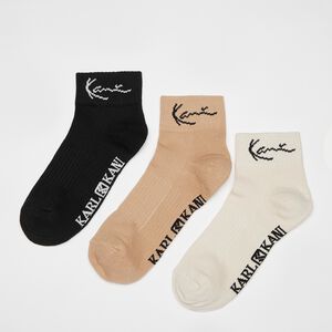 Signature Ankle Socks 3 Pack sand/offwhite/black