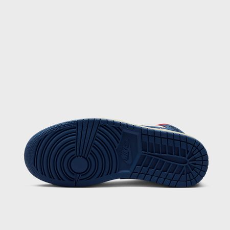 Jordan AIR JORDAN 1 MID - Sneaker high - white/french blue/gym  red/sail/black/weiß 
