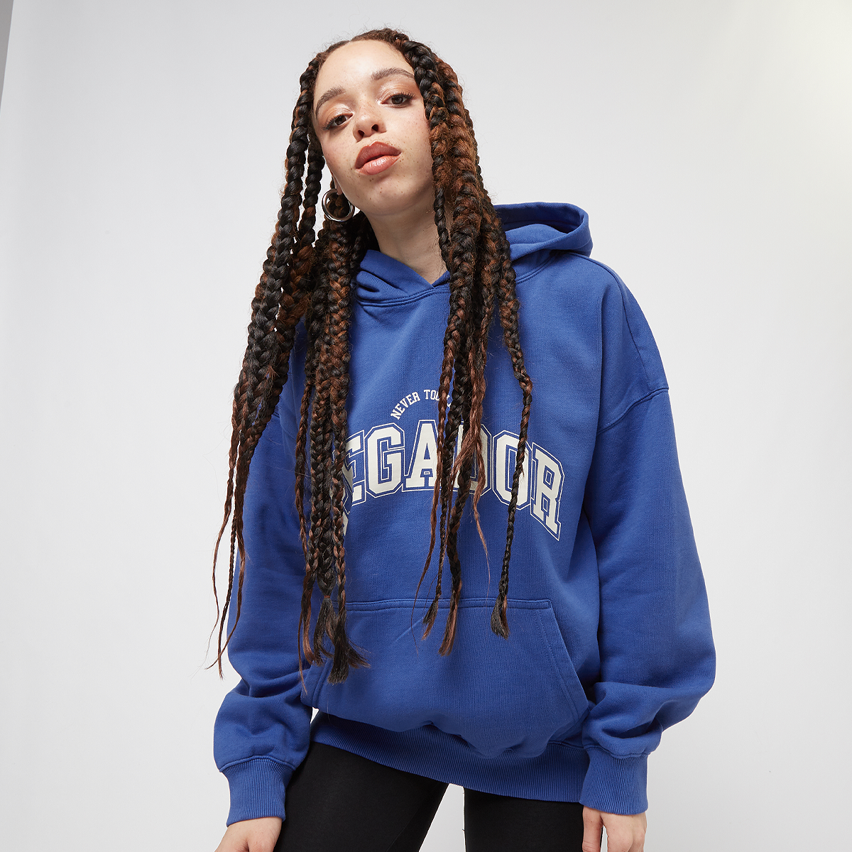 wayruna oversized hoodie, pegador, apparel, blue, taille: m