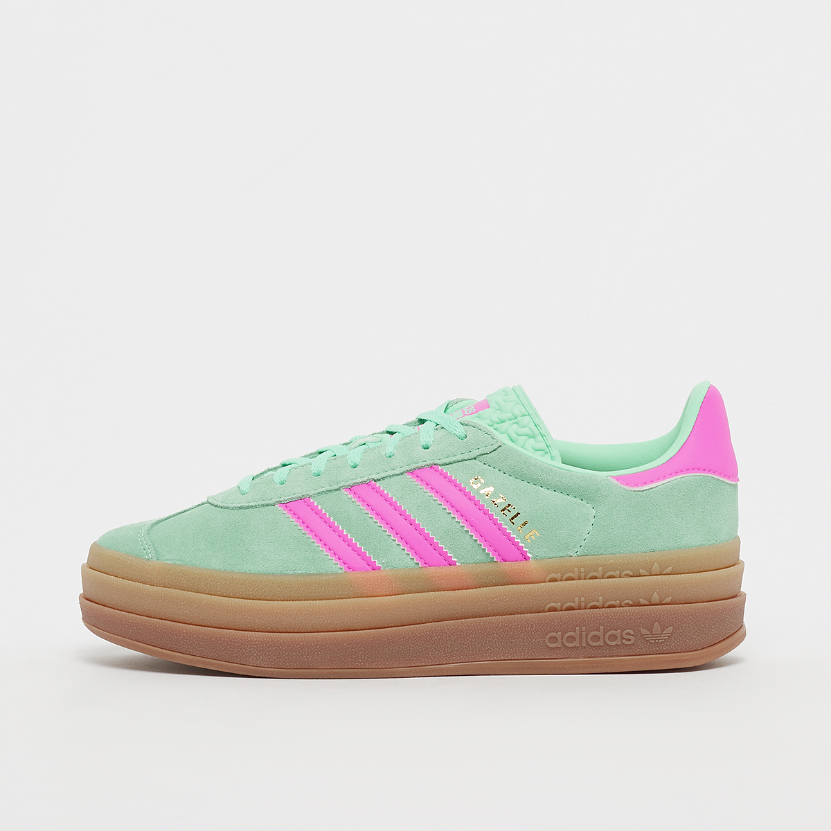 Sneaker Gazelle Bold W, adidas Originals, Footwear, pulse mint/screaming pink/gum m2, taille: 36 2/3